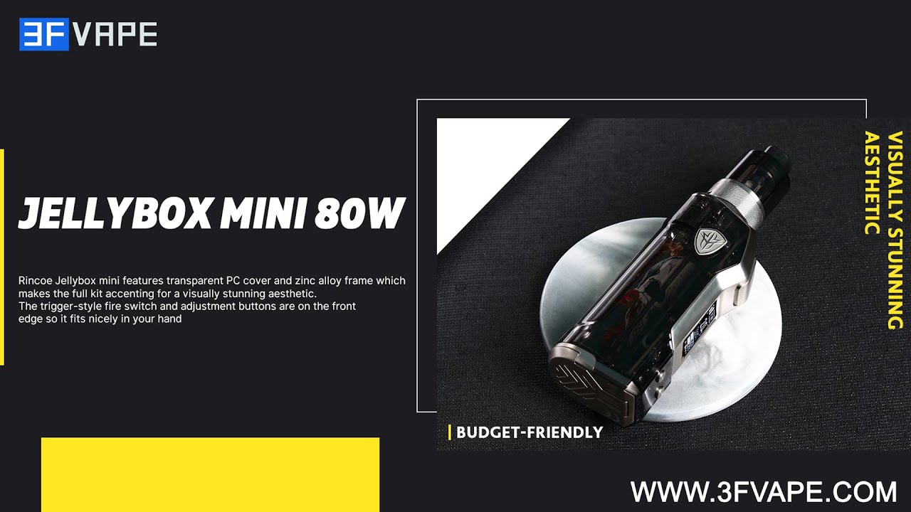 Rincoe Jellybox Mini 80W Box Mod with Jellytank Kit