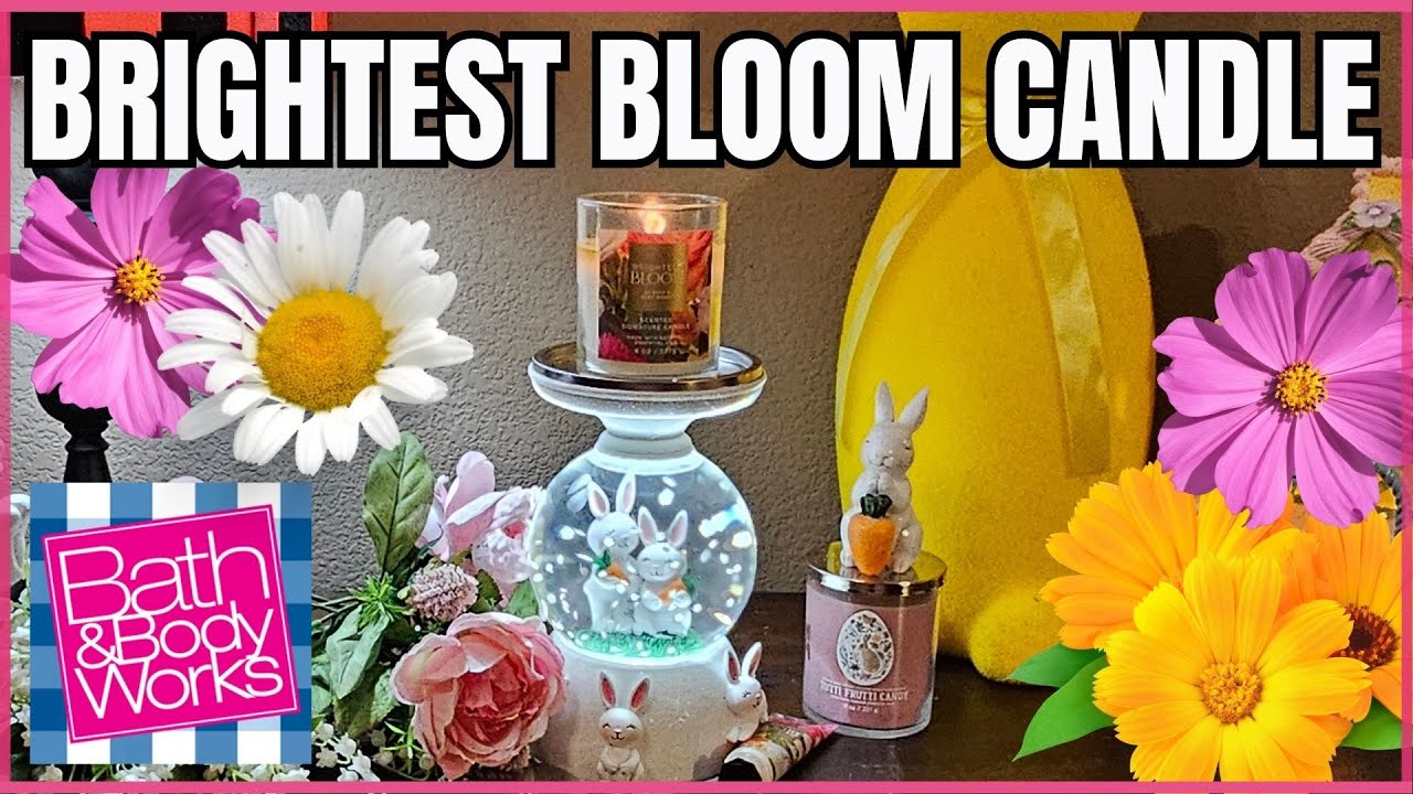 NEW Brightest Bloom Candle Review from Bath & Body Works #bathandbodyworks