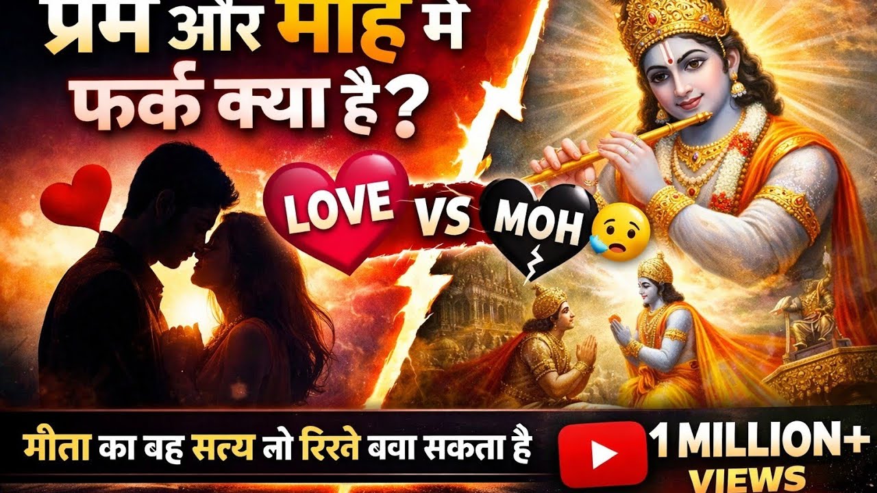“प्रेम और मोह में फर्क क्या है?गीता का वह सत्य जो रिश्ते बचा सकता है” #krishnaquotes #krishnabhajan 