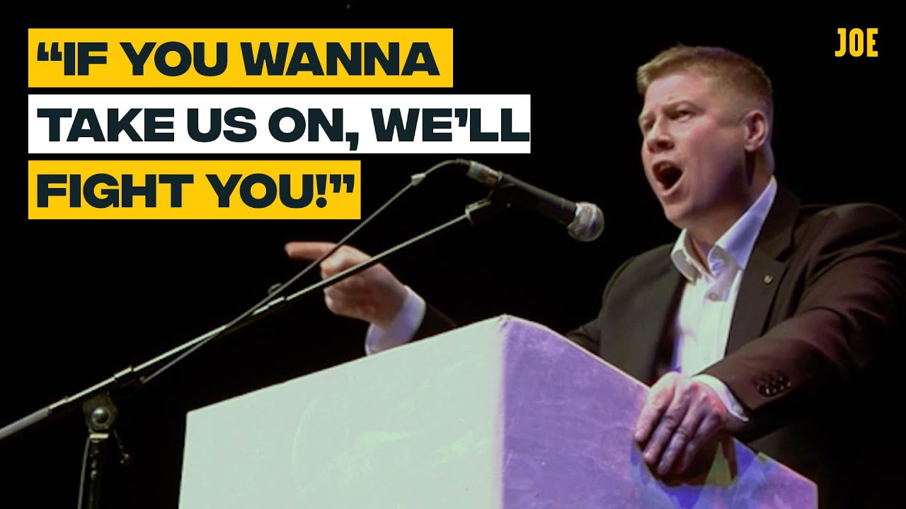 Eddie Dempsey's explosive speech to thousands in Glasgow