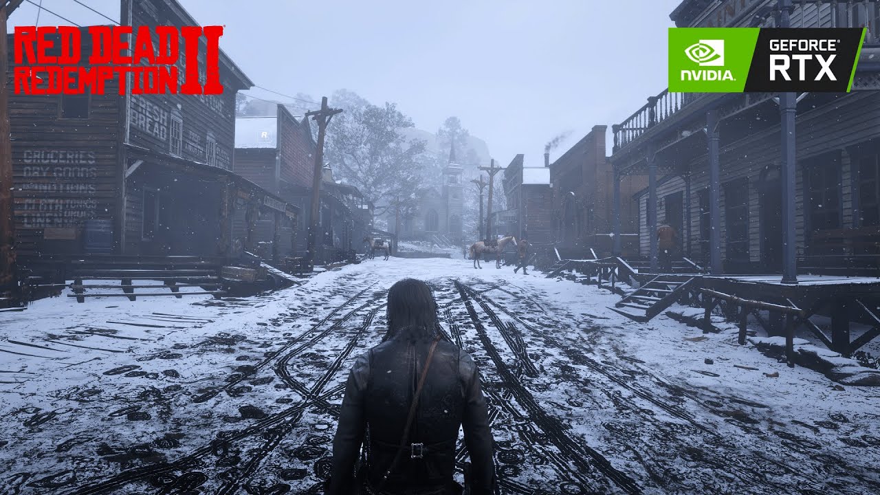 [4K] Blizzard Hits Valentine – Snowy Exploration Walk in Red Dead Redemption 2