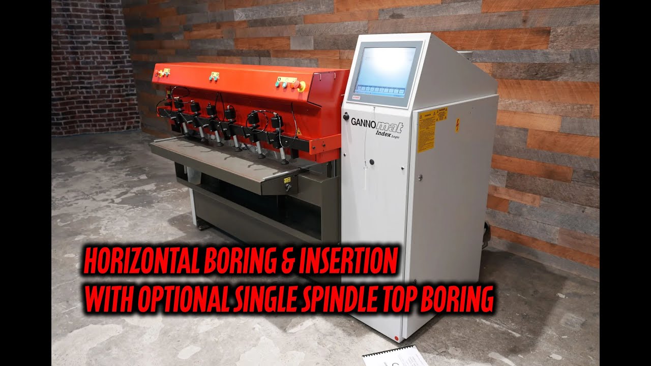2018 Gannomat Index 130 Logic Bore Glue And Dowel Machine (W/Top Drilling Option)