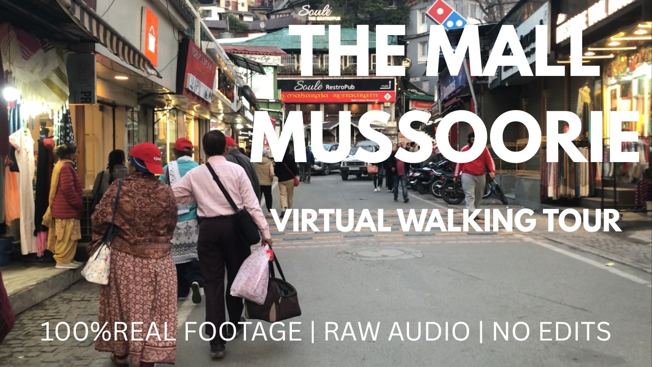 Mussoorie Mall Road Walking Tour 🚶&zwj;♂️ | Raw Crowd Sounds & Ambience (No Edit)