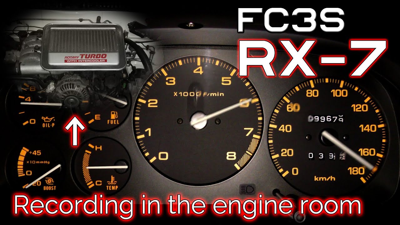 Must listen!!【Engine room sound】(FC3S) RX-7 full acceleration test,up to max speed.【ASMR】