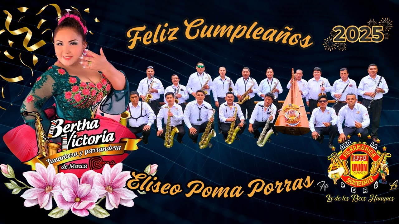 HUAYNOS CON BERTHA VICTORIA CON LA ORQUESTA FILARMONICA UNION SOCIEDAD PERU EN LOS 50 AÑOS DE ELISEO