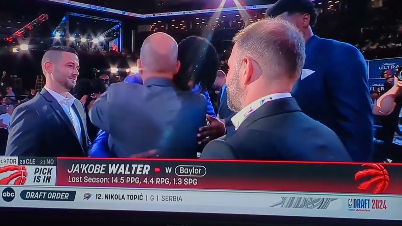 june 26 2024 - Raptors 1st round pick 19th overall  Ja'Kobe Walter