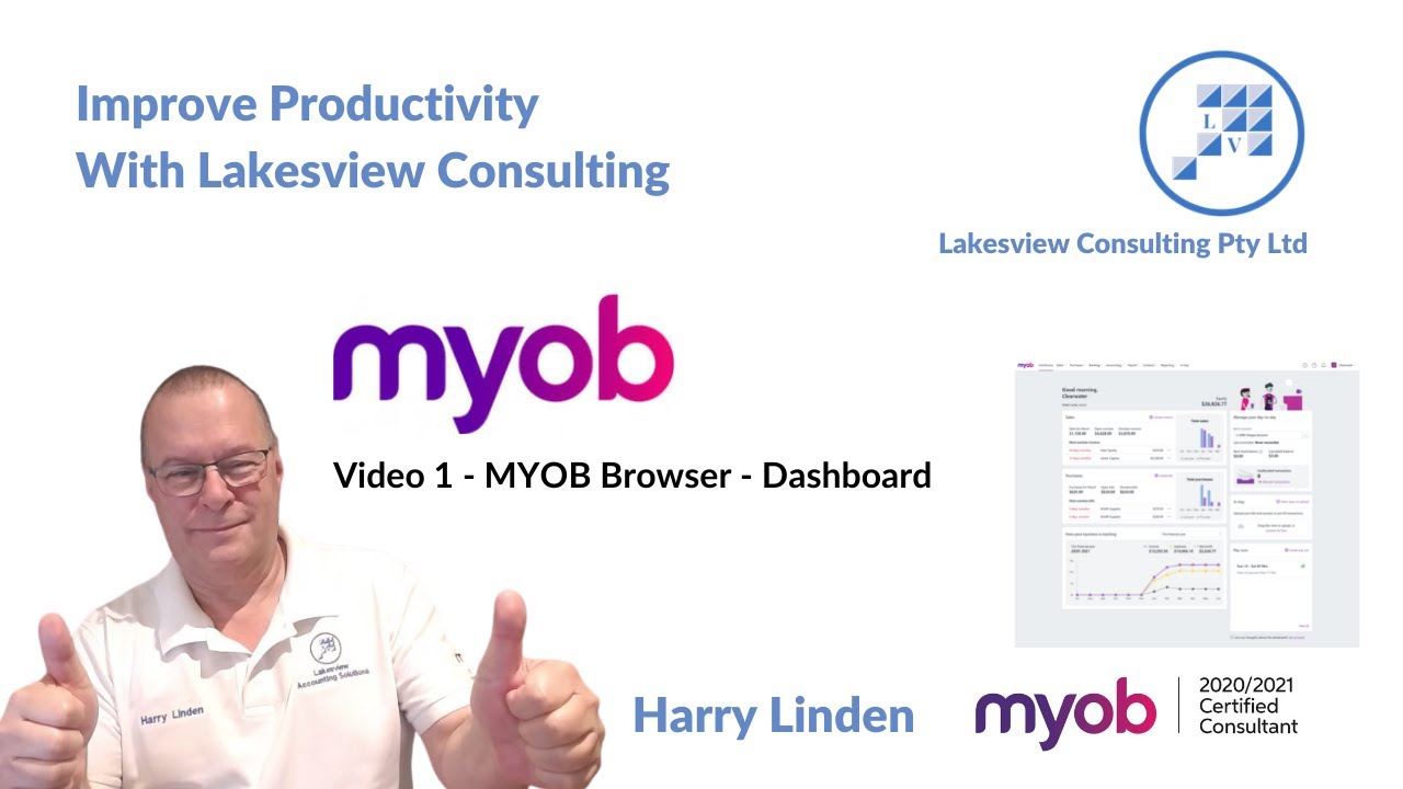 MYOB Browser - 01 - the Dashboard
