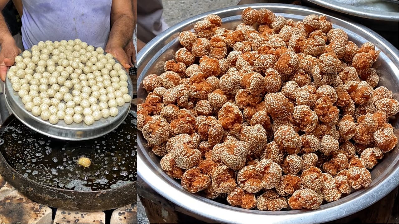 Sawan Special Anarse ki Goli🤩 पूरी दिल्ली में बस 2-3 हलवाई ही बनाते हैं ये मिठाई😳 Indian Street Food