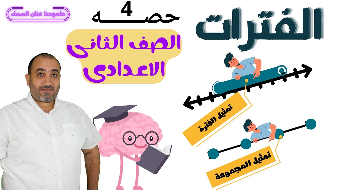 جبر - الصف الثانى الاعدادى - الفترات - جزء اول مفهوم الفترة  - 2024