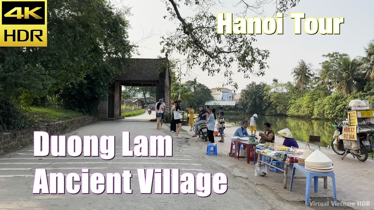4K HDR | Walking Tour Duong Lam Ancient Village - Mia Pagoda - Vietnam 2023