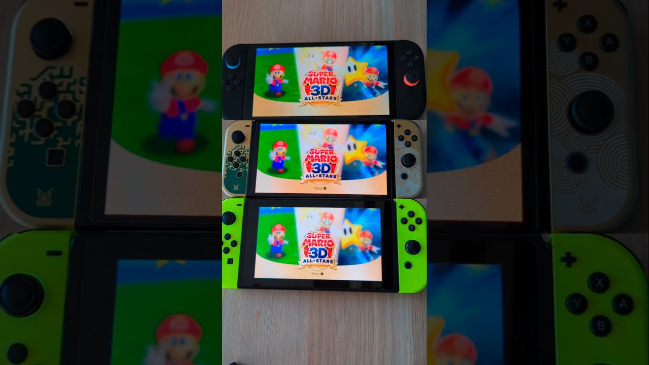 Super Mario 3D All Stars- Nintendo Switch 2 vs Switch OLED vs Switch Speed Comparison