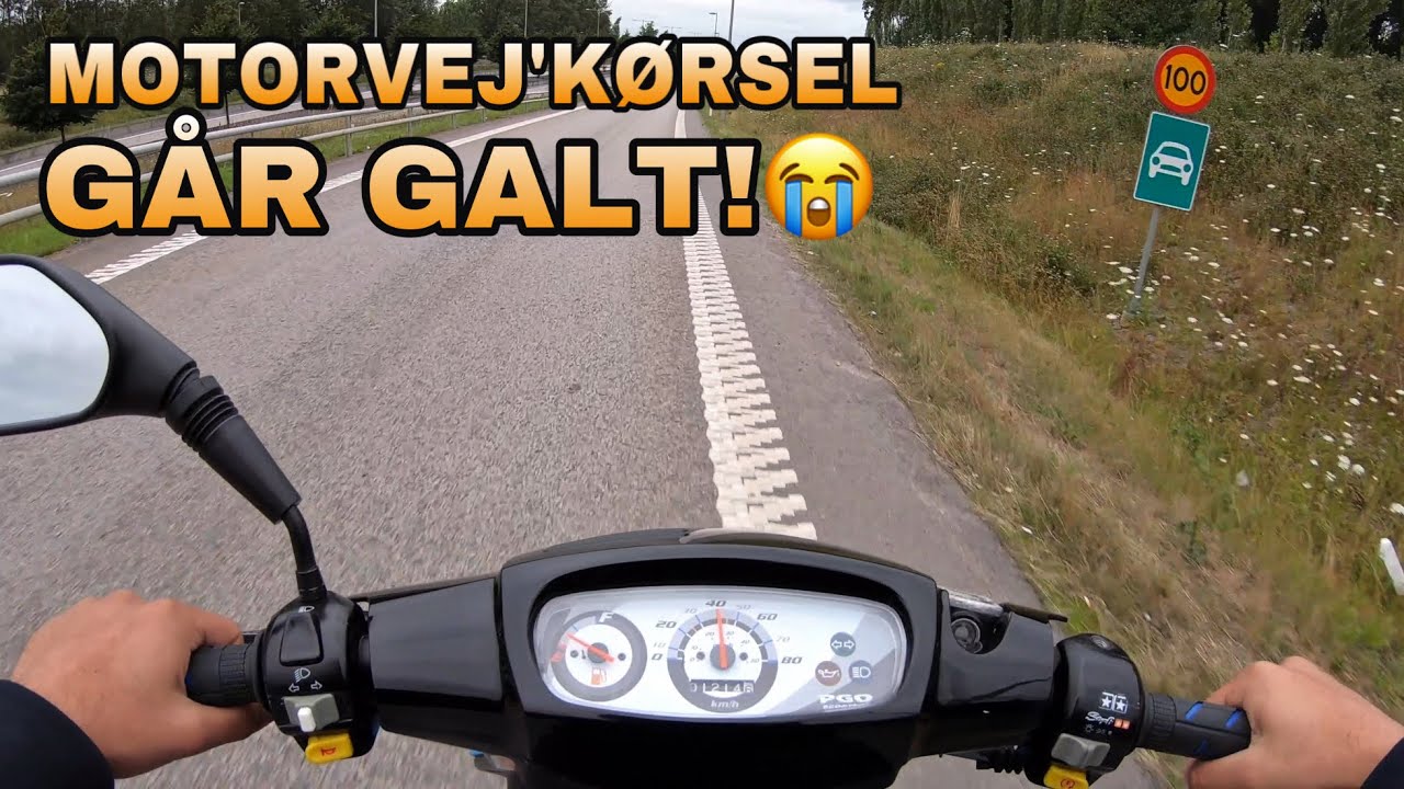 MOTORVEJ MED EN TUNED SCOOTER GÅR GALT// UHELDIG MANDAG!