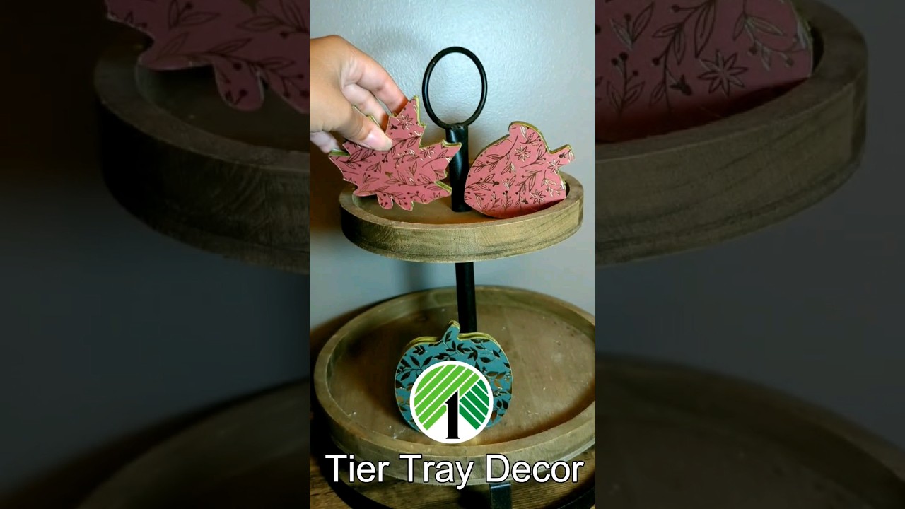 Dollar Tree Tiered Tray D&eacute;cor | Dollar Tree DIY #dollartree #dollartreefinds #tieredtraydecor