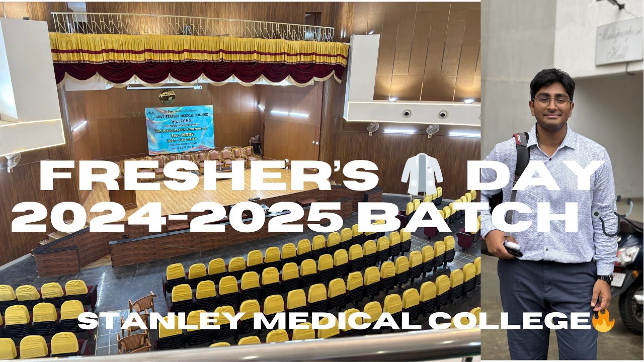 Fresher’s day 2024-2025🥼 at Stanley Medical College 🔥l Late 😅l Campus Exploration(Specimen hall)💀