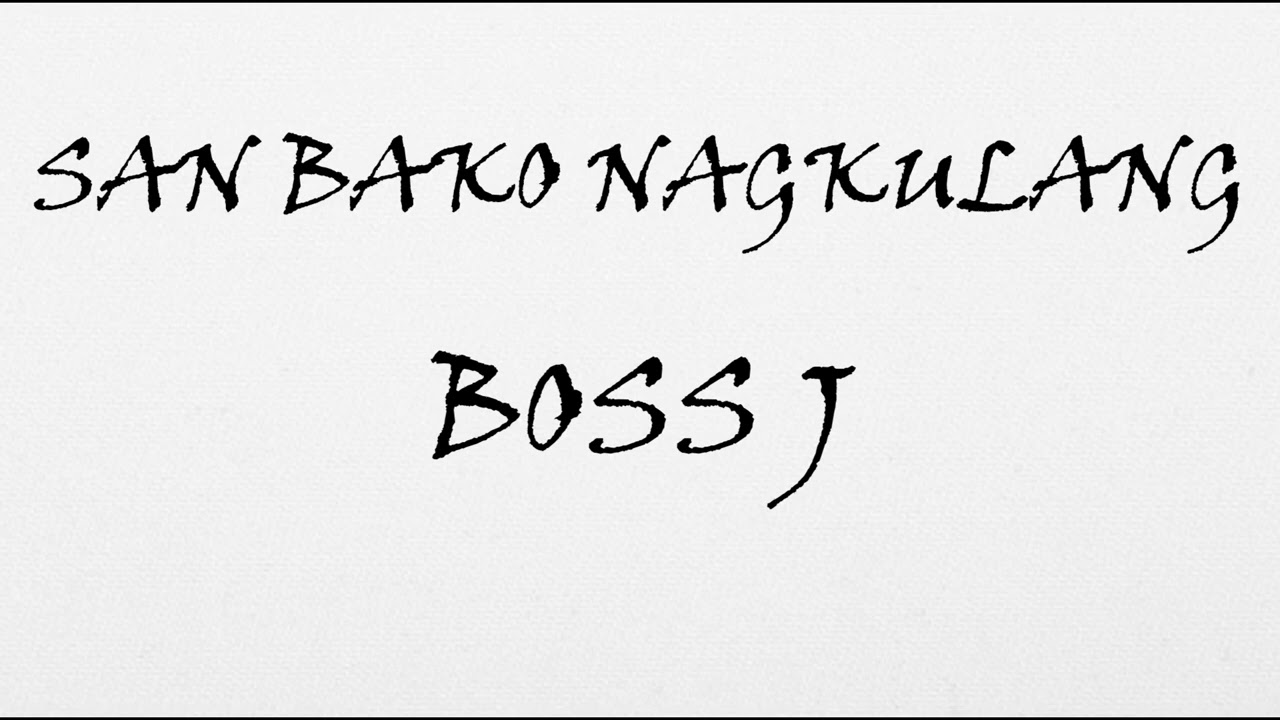 BossJ San Bako Nagkulang ( FREE_FOR_PROFIT )