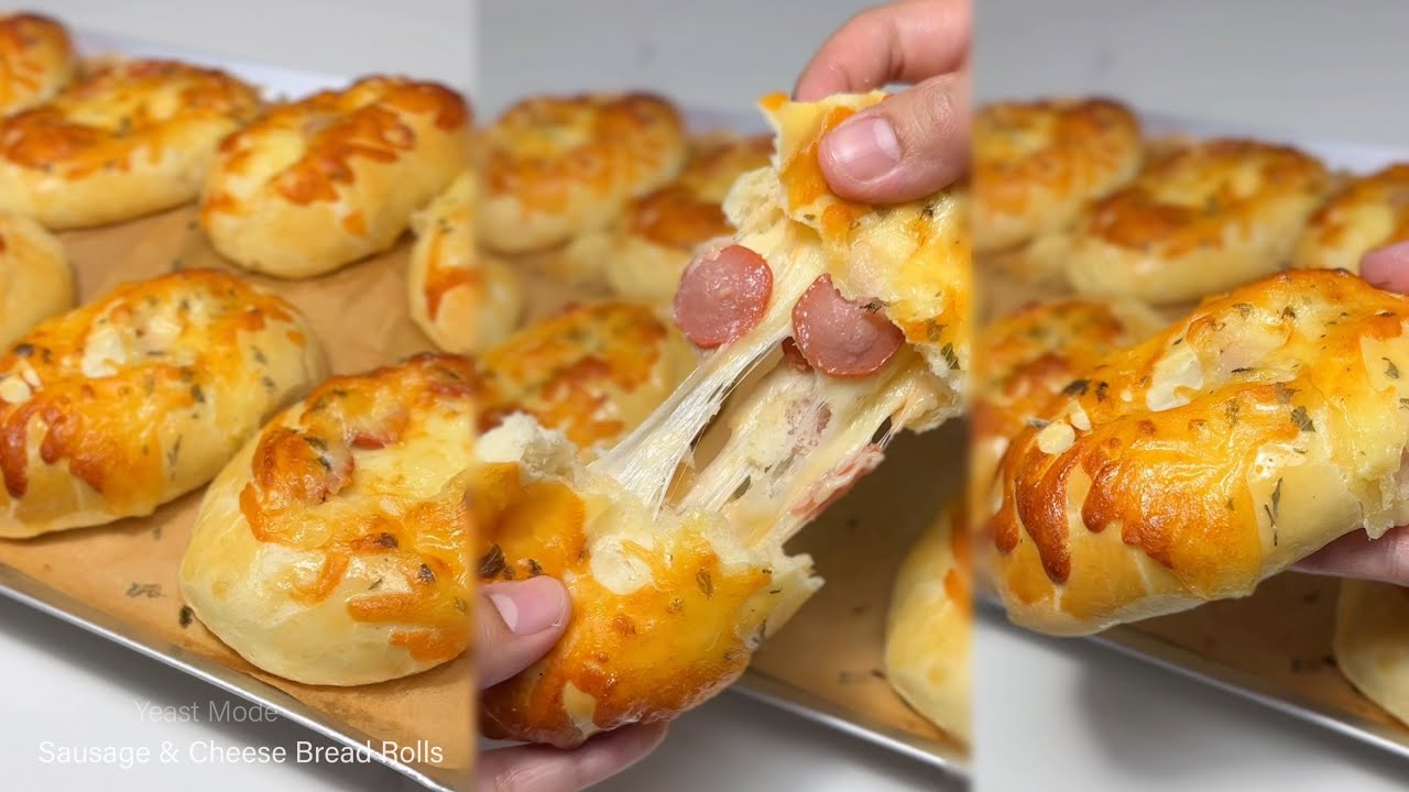 SAUSAGE AND CHEESE Soft Bread Rolls Recipe