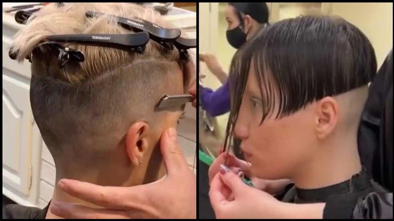 My All Best Friends shaved the under cut#headshaved Haircolour haircutting ideas