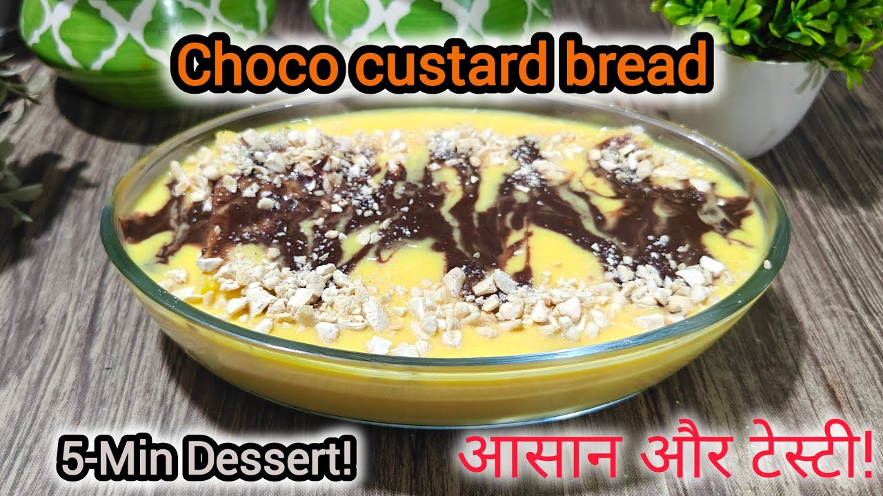 Easy Choco Custard Bread Dessert😋🍞 | Quick No-Bake Recipe