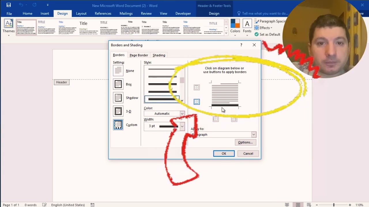 How to Set Borders for Headers or Footers in Word | Step-by-Step Guide