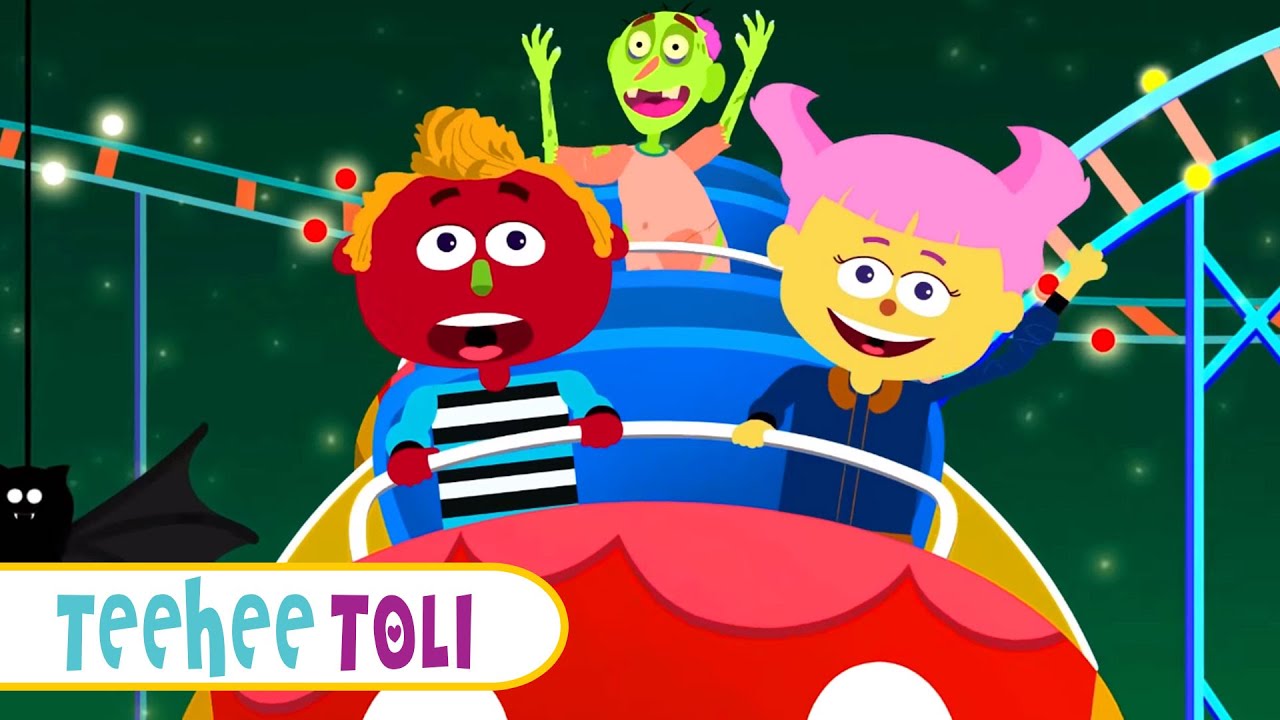 Spooky Theme Park Song | डरावना मनोरंजन पार्क | Spooky Scary Nursery Rhymes | Teehee Toli