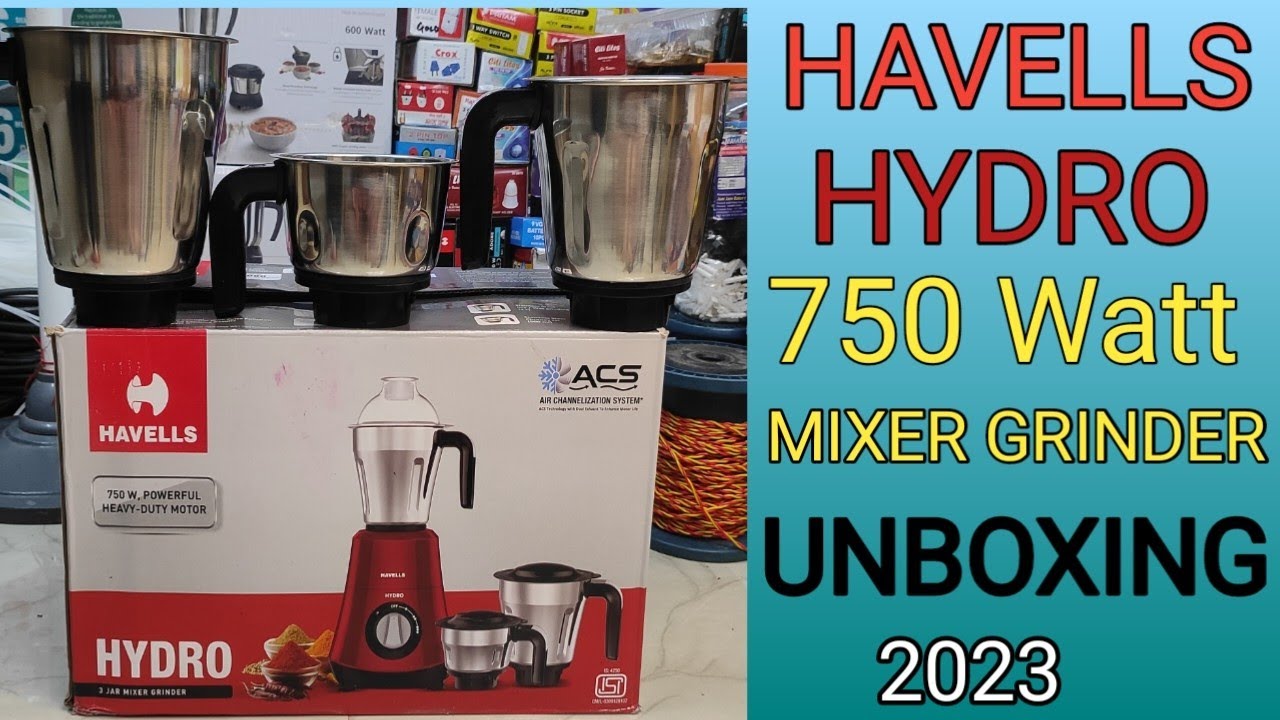 Havells Hydro 750 Watt Mixer Grinder Unboxing 2023 | 750 Watt Grinder | Under 4000