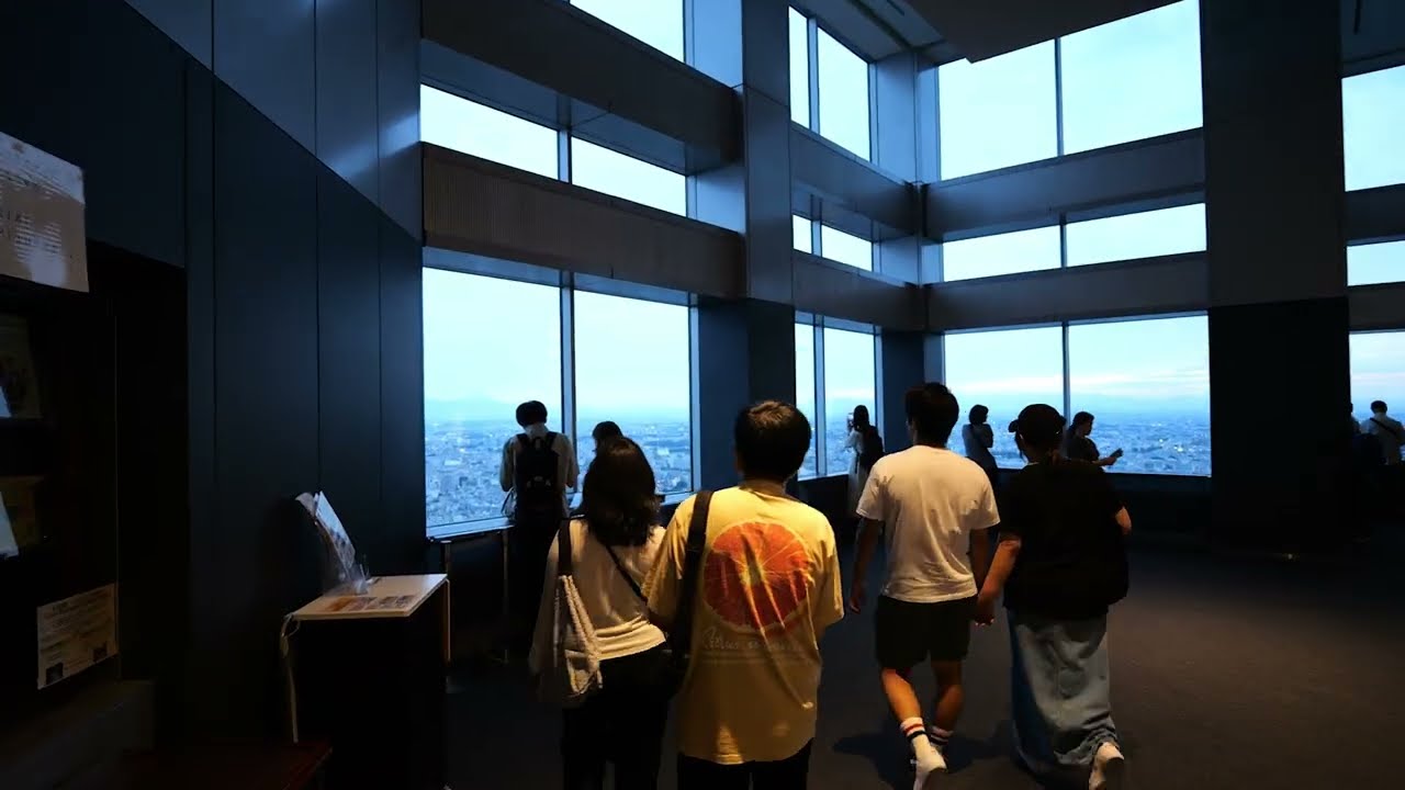 Tokyo Metropolitan Government Building Observation Deck Walk - Floor 45 Views of Tokyo in 4K
