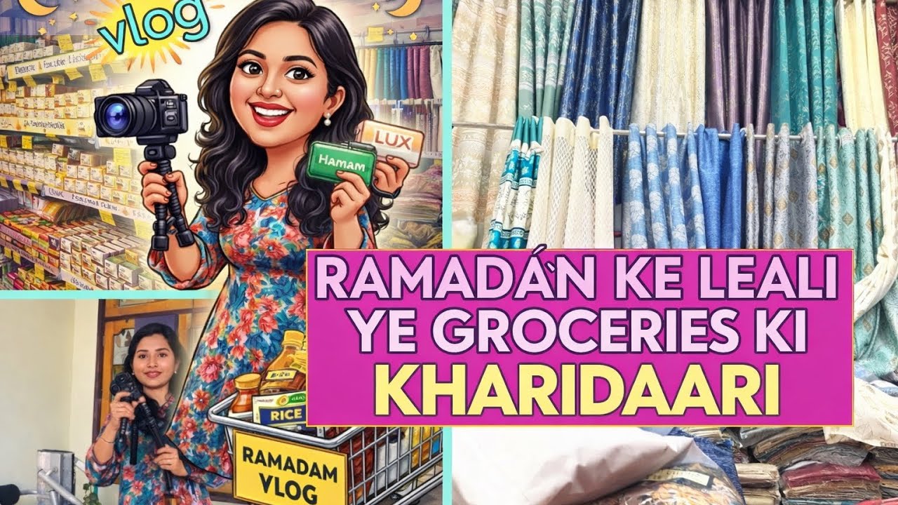 Ramjan ke liye groceries ki Kharidaari ,khajur most important 🛍️