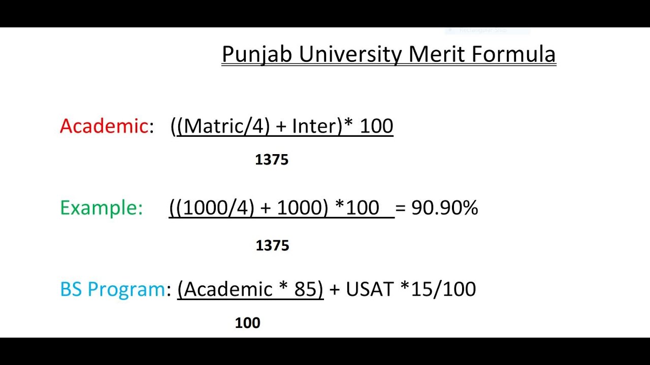 Punjab University Merit Calculator 2022 | Punjab University Admission 2022