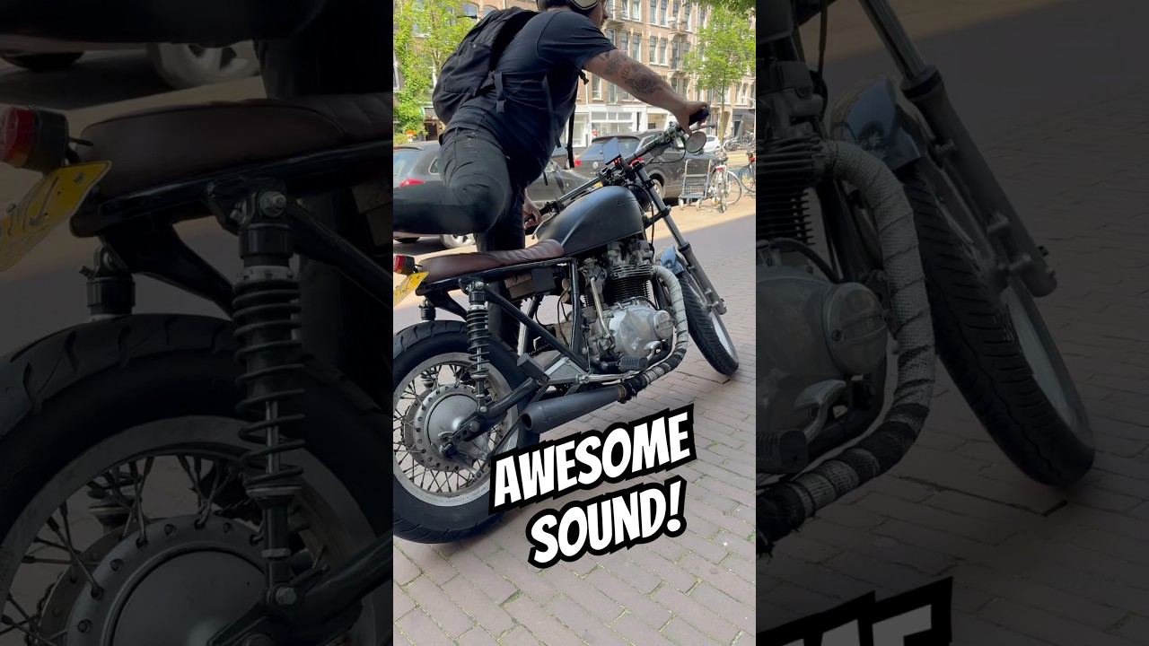 KZ750 ratbike with a rumble. #kawasaki #z750 #twin #scrambler