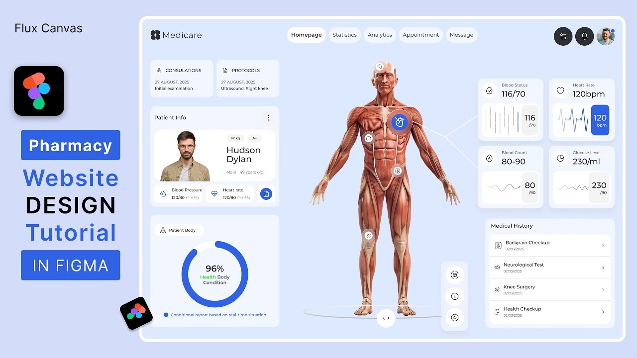 Pharmacy Website Design in Figma 💊 | Clean UI/UX Tutorial for Beginners (Step-by-Step)