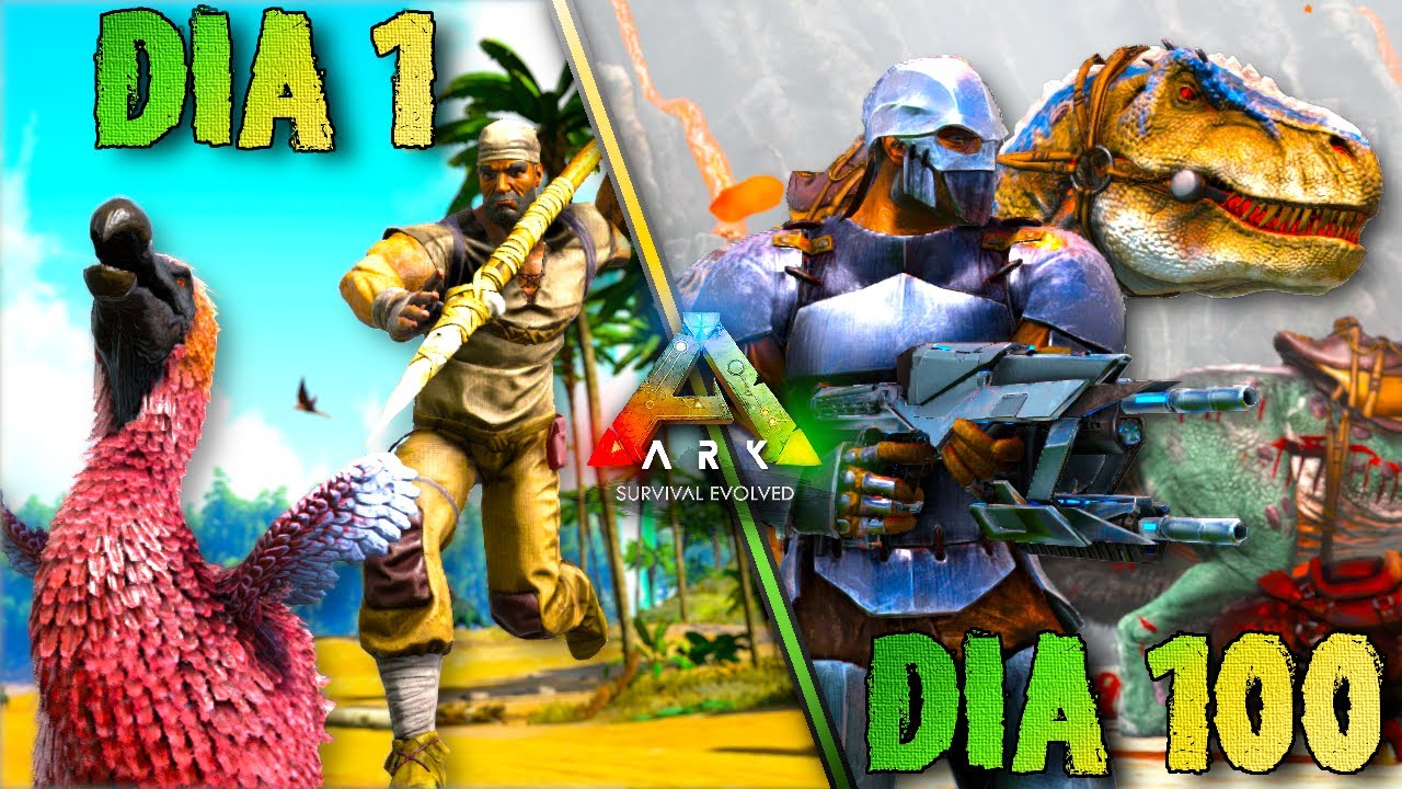 Sobrevivi 100 DIAS na ilha de ARK - O FILME  Ark: Survival Evolved