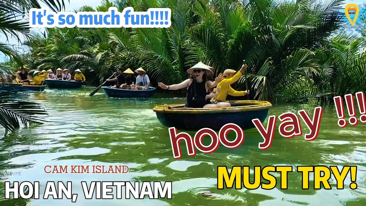 Bamboo Basket Boat Ride at Cam Kim Island - Hoi An, Vietnam