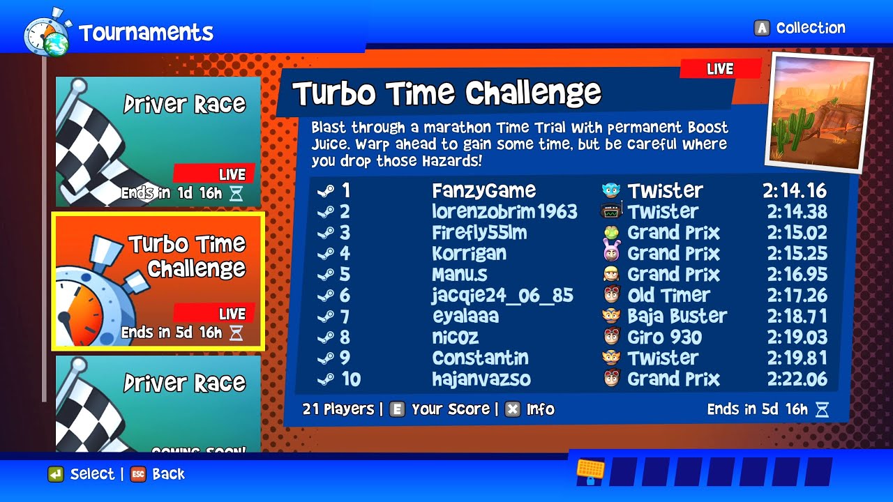 Turbo Time Challenge 1st Place - Beach Buggy Racing 2 Island Adventure