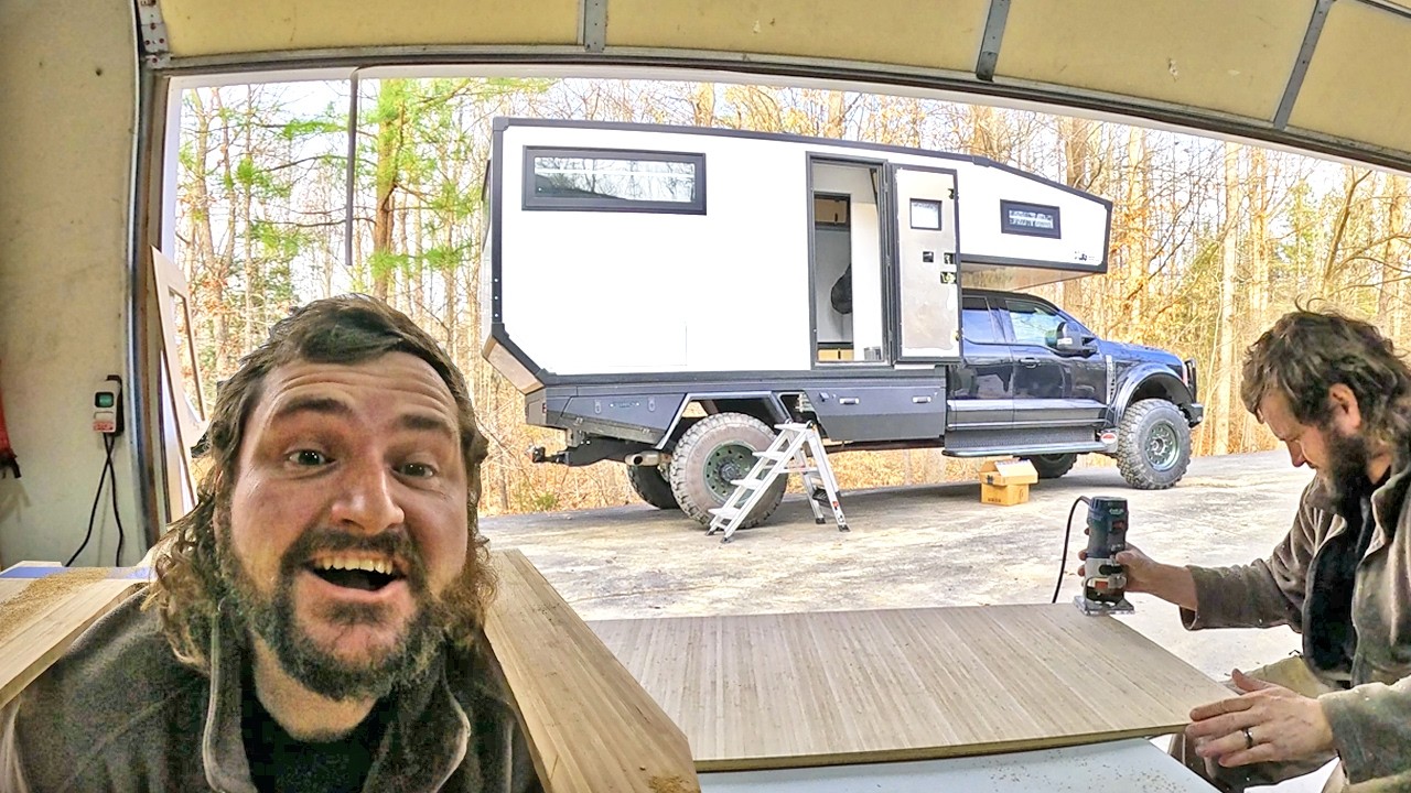 Building my Dream Truck Camper Interior out of my New Garage on 10 Acres in the Woods