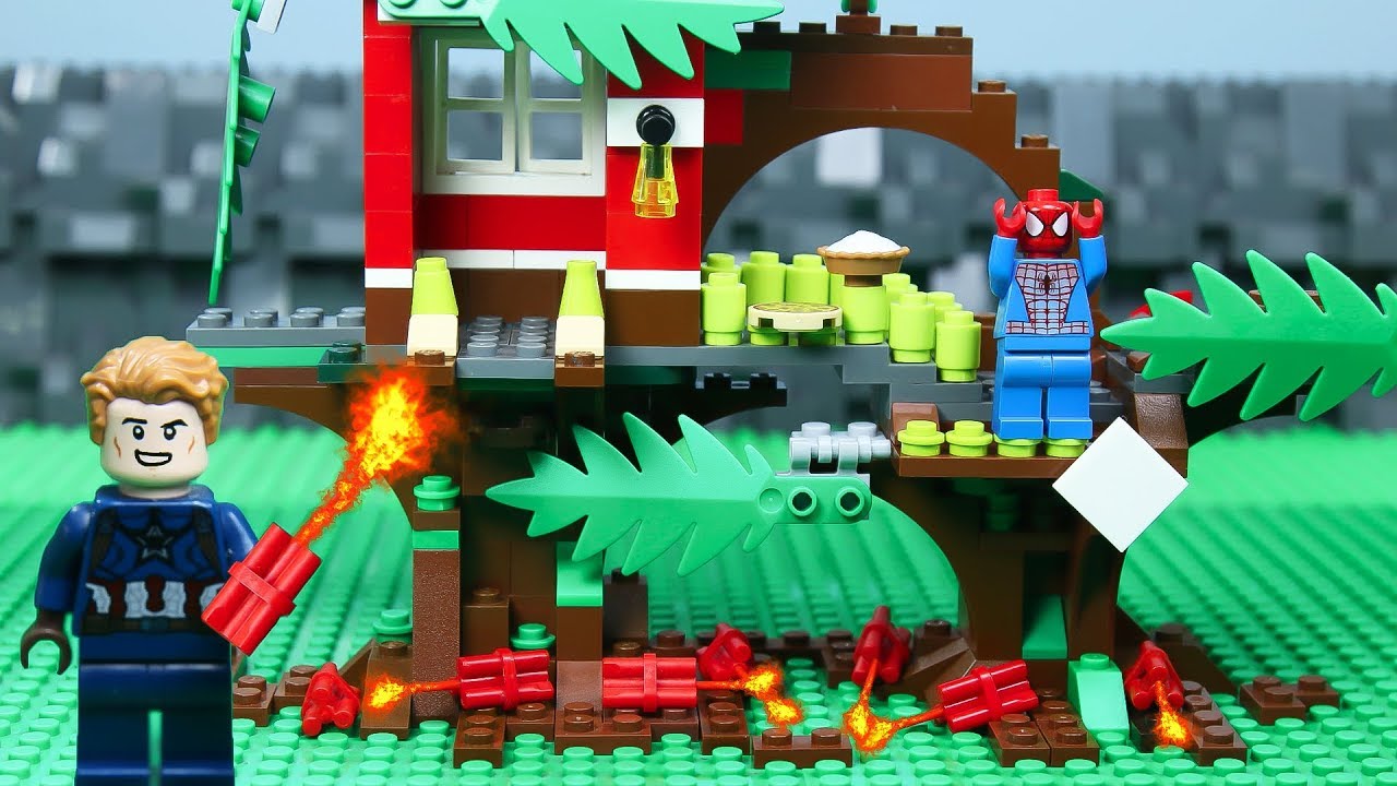 Lego Spiderman Building Lego Tree House | Brick Creation 🔴52
