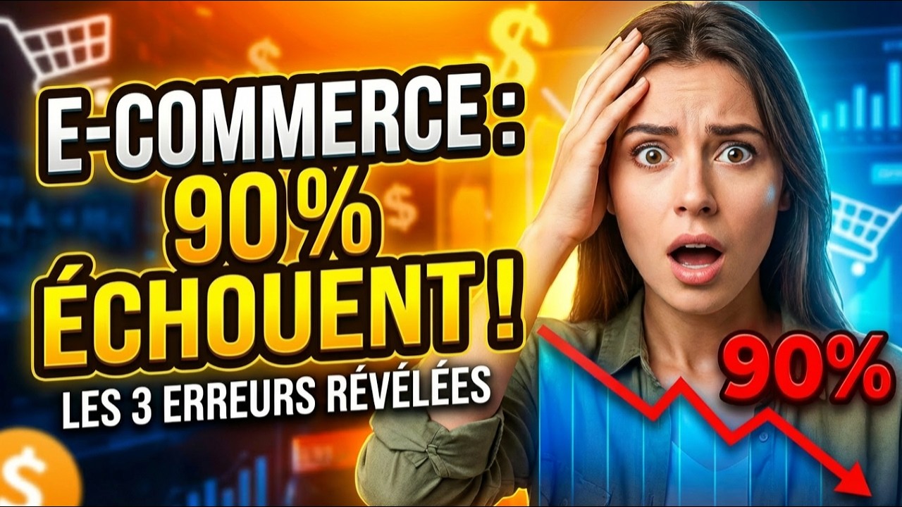 90% des boutiques e-commerce échouent : 3 erreurs qui détruisent vos ventes en 2026