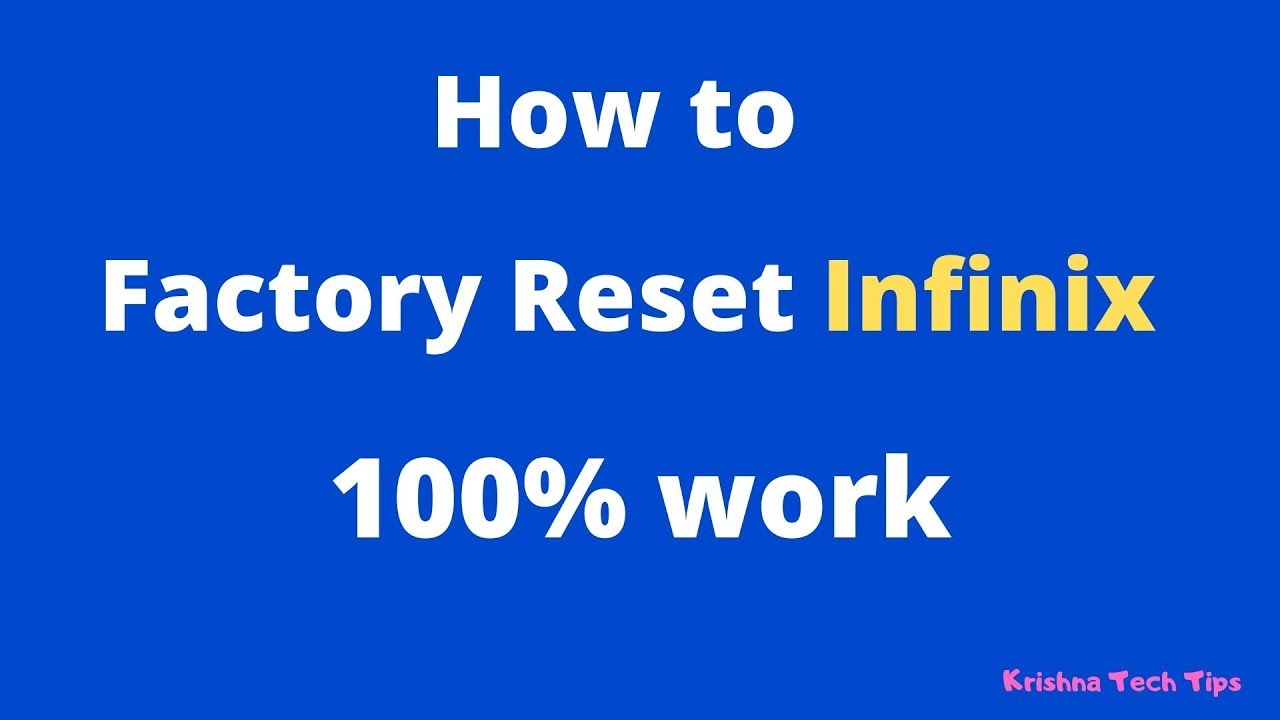 How to Reset Infinix S4 100% work- Factory Reset
