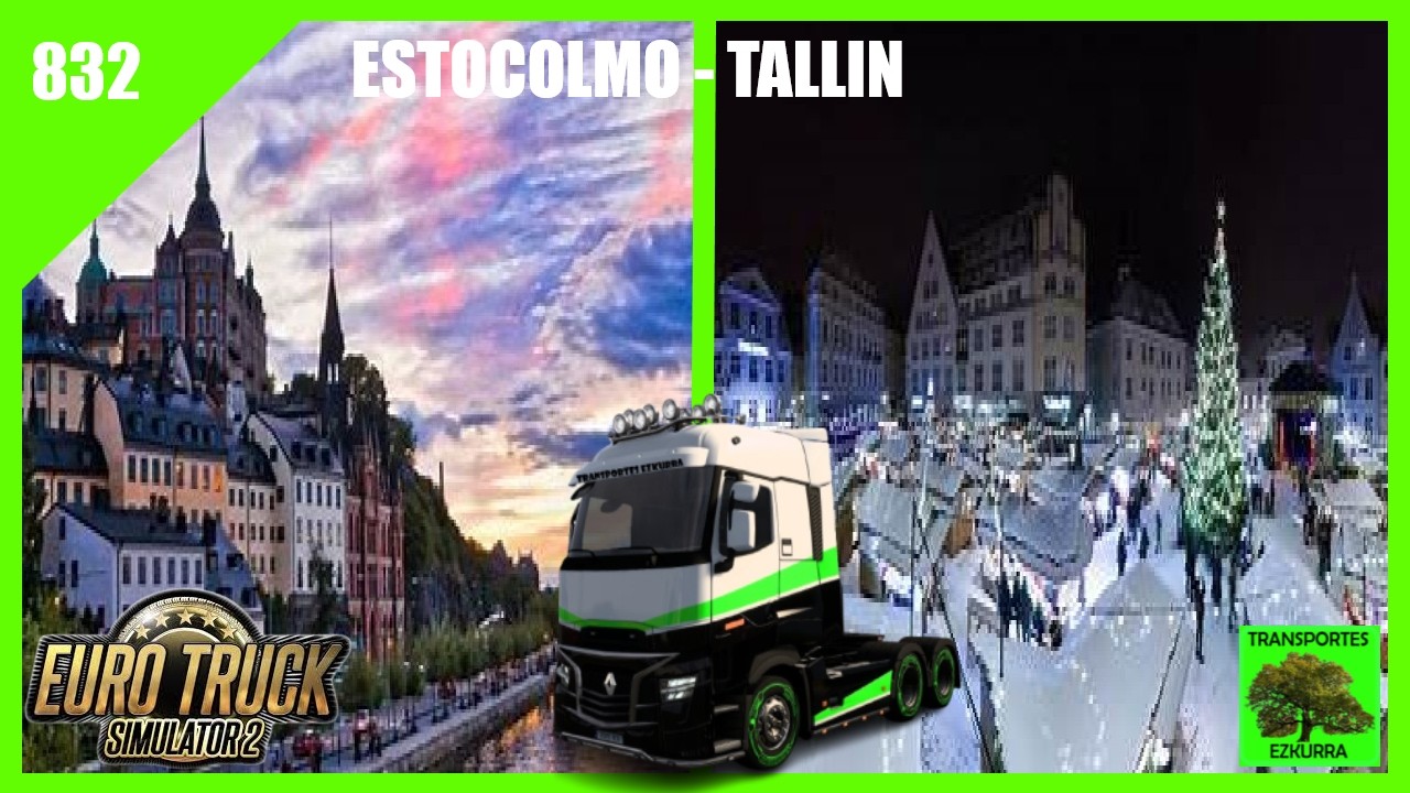 #832 | Ruta desde Estocolmo a Tallin  en ETS2 con Wayavera 🚛🚛