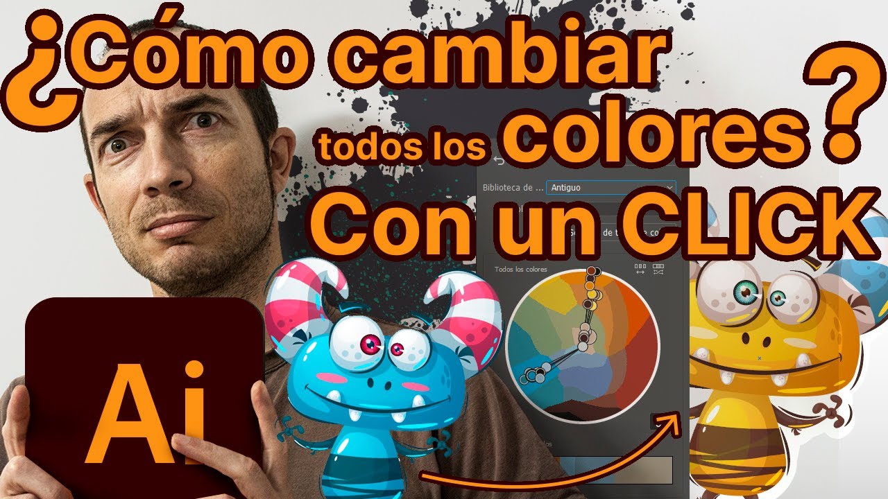 Cómo cambiar automáticamente los colores? en Illustrator CC 2021