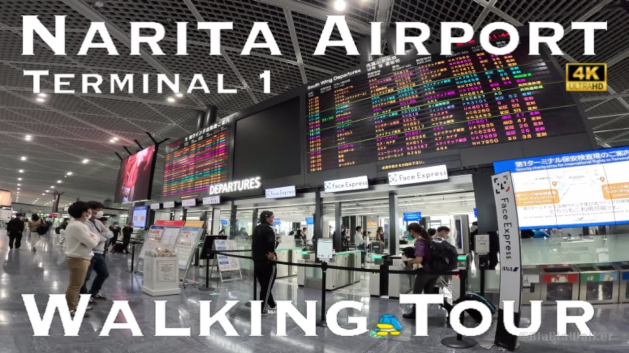 [4K] NARITA Airport Walking Tour 💛 Terminal 1 / 成田空港 第1ターミナル 散歩