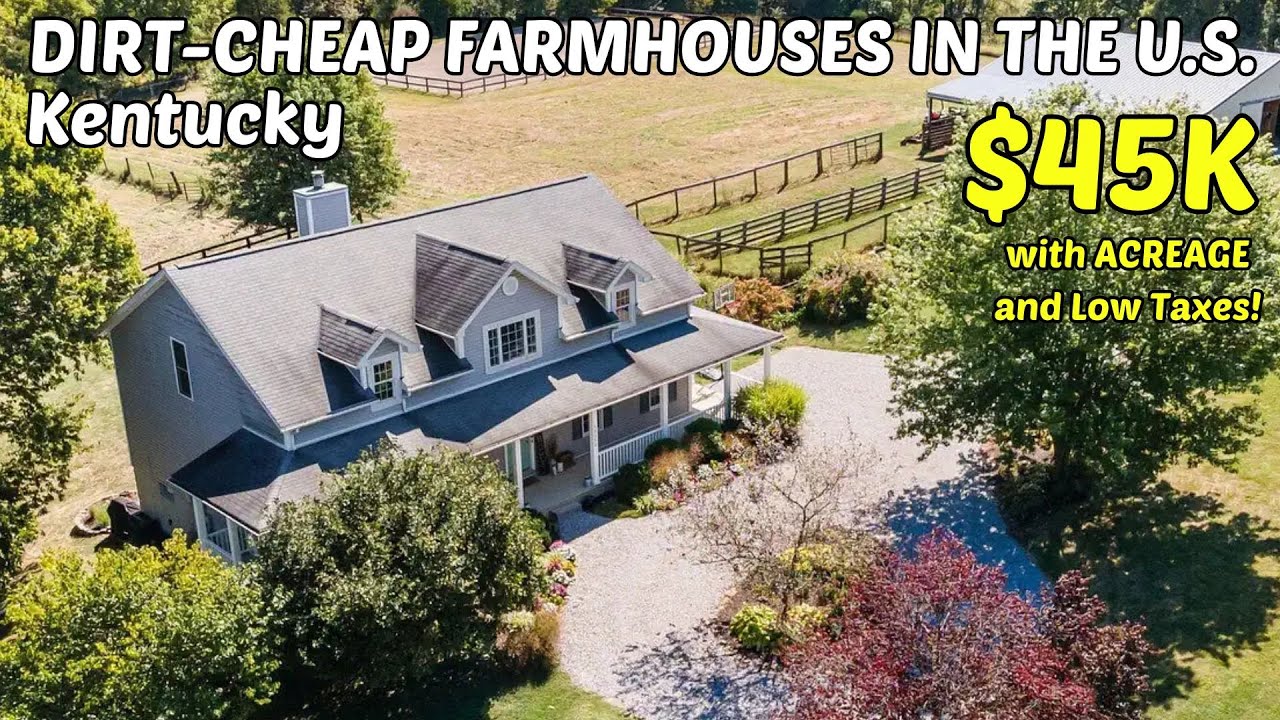 DIRT-CHEAP KENTUCKY FARMHOUSES With LAND 🌄 | Hidden Real Estate Gems with Acreage You Can Afford!