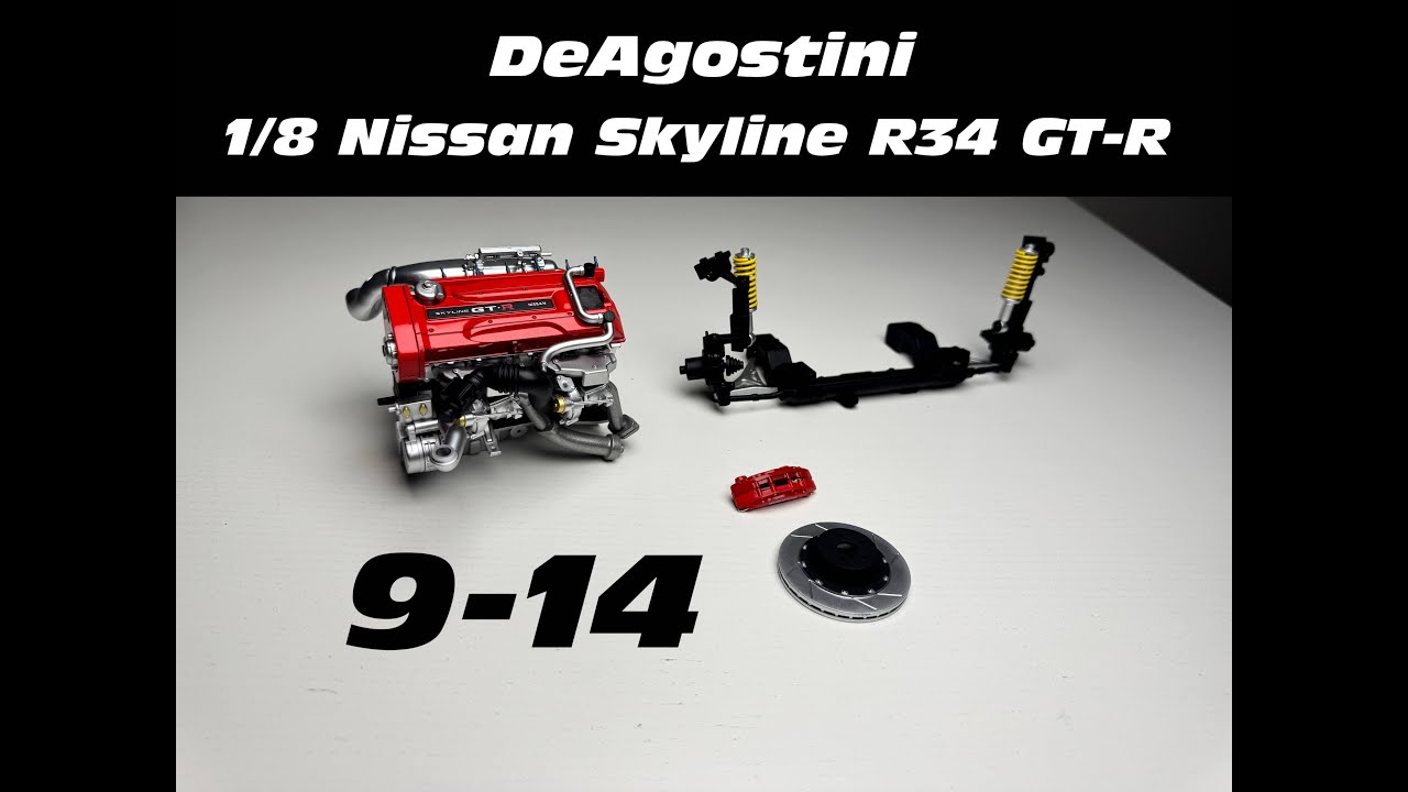 DeAgostini Nissan Skyline R34 GT-R 1/8 építés 9-14. rész