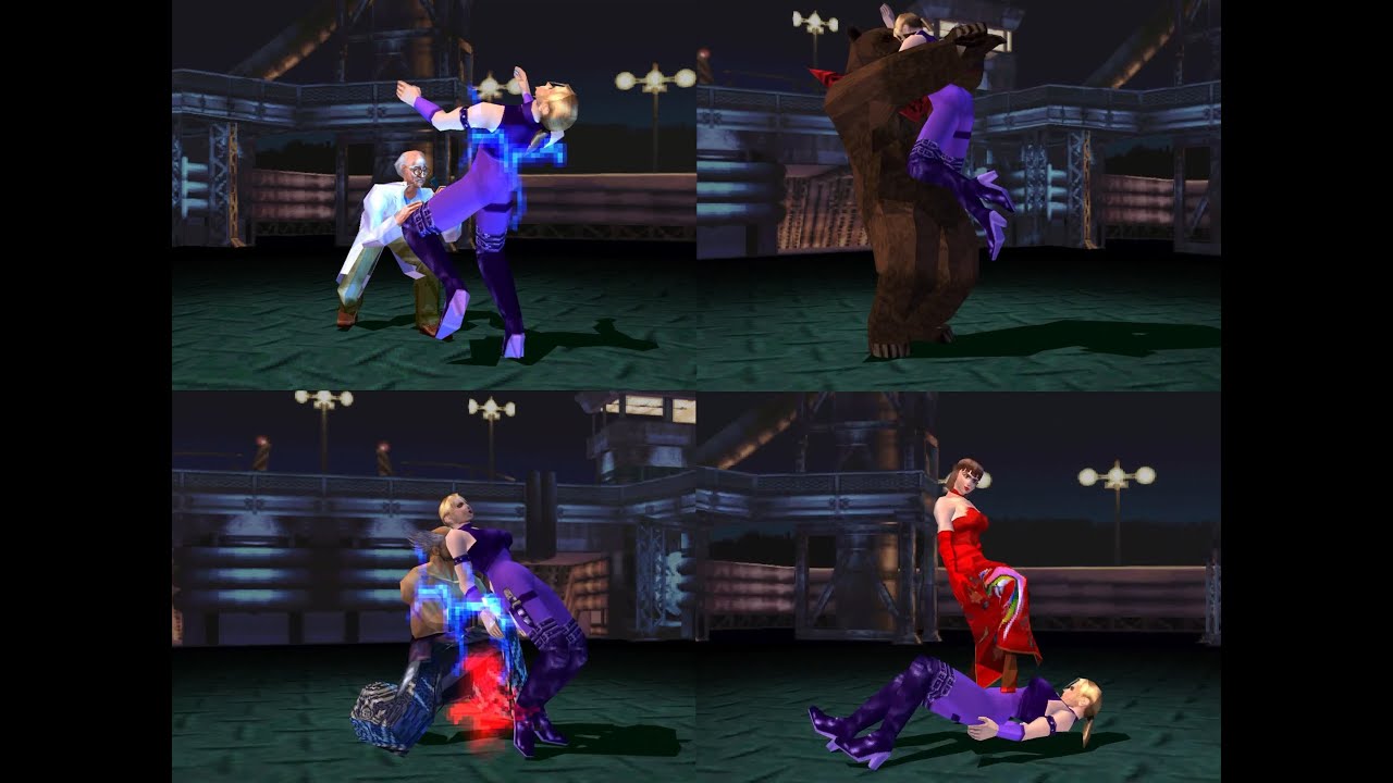 Tekken 3 Nina Williams Defeat Compilation 1