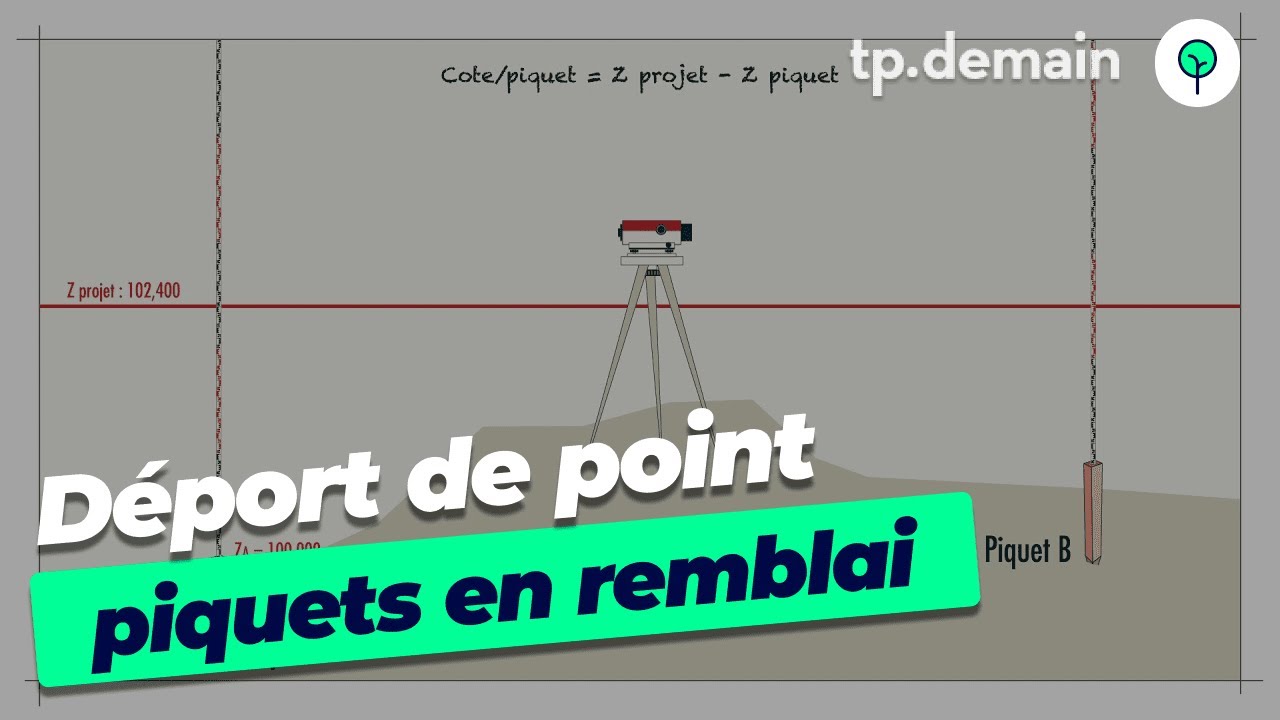 Le déport de point sur un piquet en remblai: Tutoriel Altimétrie