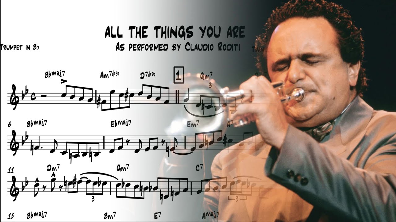 Claudio Roditi All The Things You Are Trumpet Solo Transcription