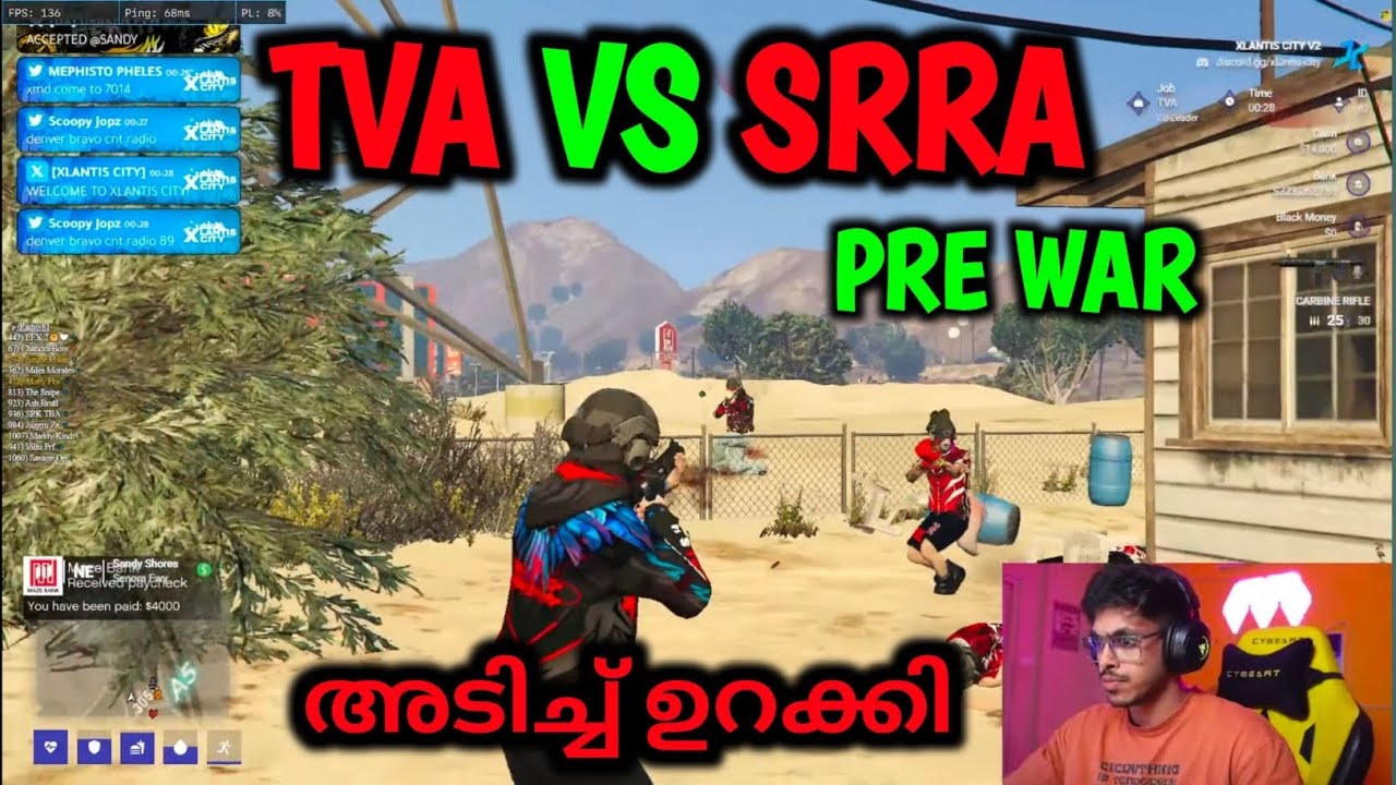 TVA vs SRRA PRE WAR അടിച്ച് ഉറക്കി 😱 #eaglegaming #tva #kva #roleplay #trending #feed 