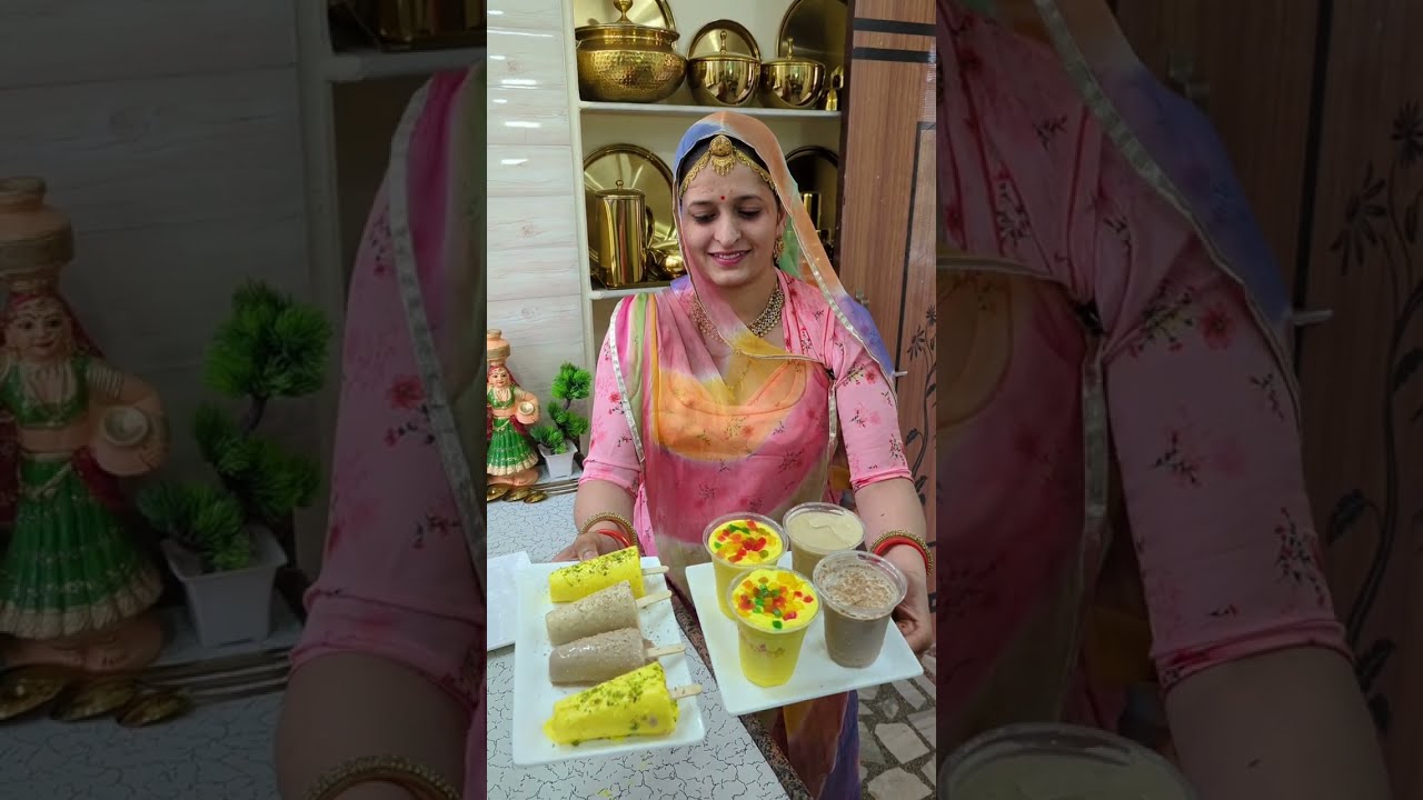 Wahh..😍 एक ही मेहनत में 3 तरह की आइसक्रीम #geetascooking