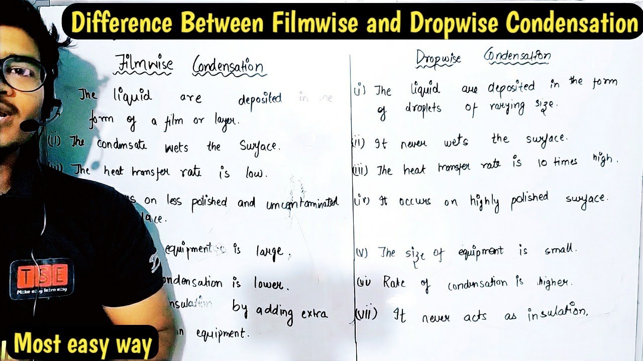 Difference between filmwise and dropwise condensation || Filmwise and Dropwise condensation