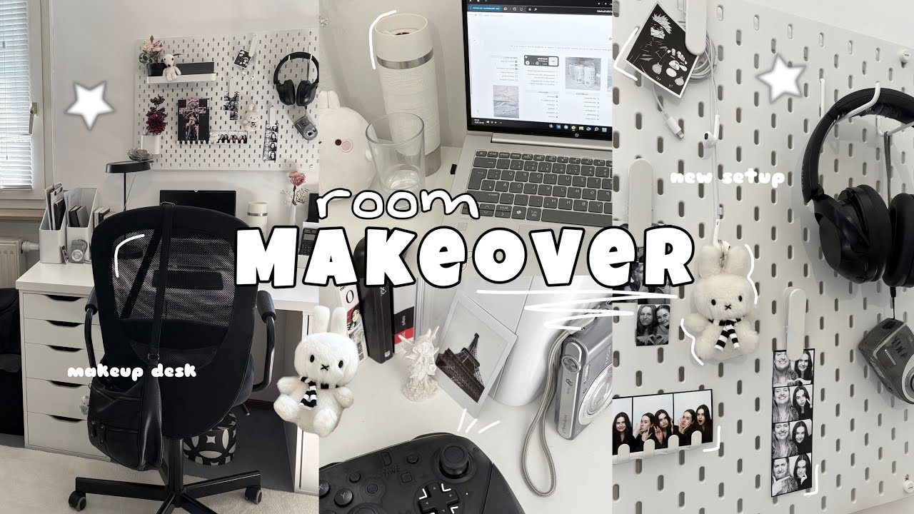 EXTREME ROOM MAKEOVER ⟢˚📼⋆｡˚‹𝟹 acubi pinterest aesthetic, ikea shopping + final room tour