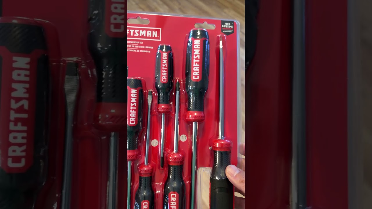 Распаковка набора из 8 двухкомпонентных отверток CRAFTSMAN | Создан для настоящей работы